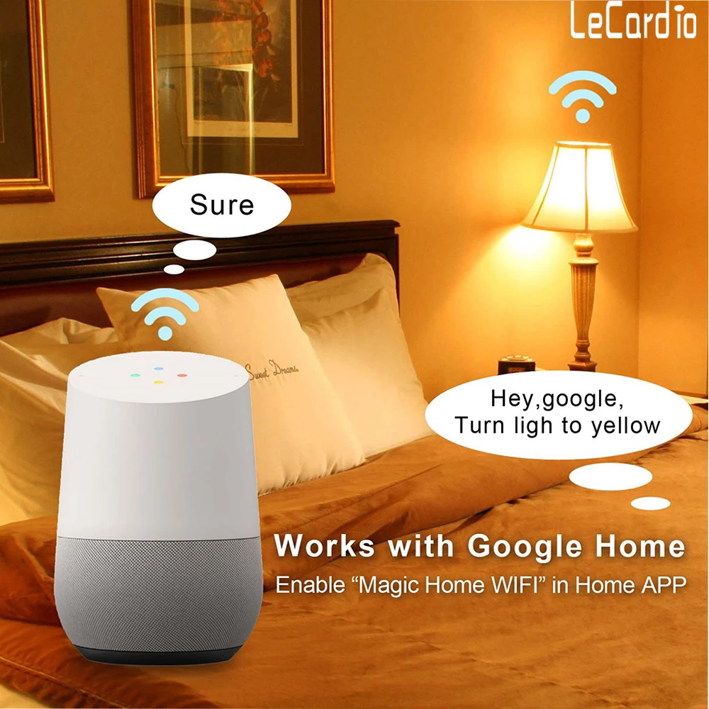  Smart LED Bulb Wifi RGB White Timing Function Dimmable LED Lamp 220V 110V Compatible with Amazon Al - 32945397556