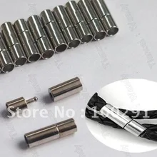 200 шт для 5 мм кожаный шнур родиевое покрытие металлический цвет ювелирные изделия байонетные застежки Ожерелье Браслет Крючки