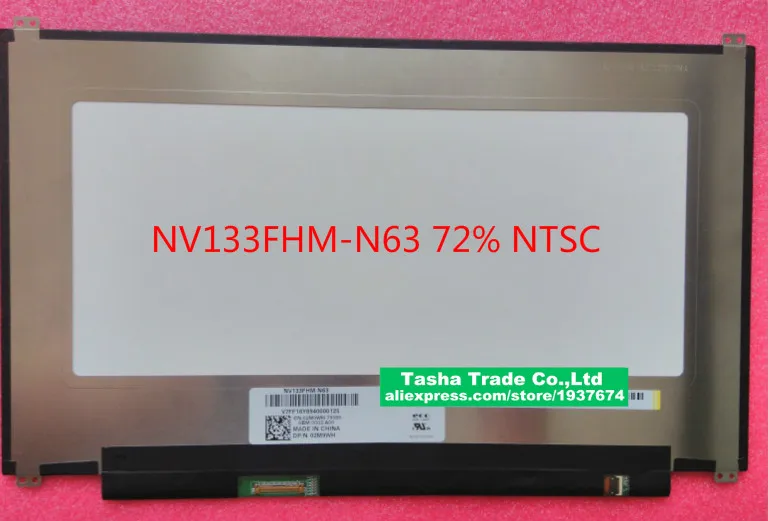 

13.3" LCD Screen Display Panel Replacement NV133FHM-N63 Laptop TV NV133FHM For LG IPS matrix 1080P