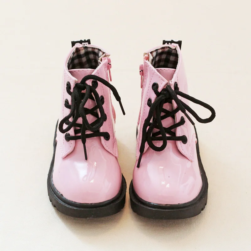 Детская обувь; сезон осень-зима; коллекция года; Детские Ботинки martin в Корейском стиле; кожаные водонепроницаемые ботинки для мальчиков и девочек