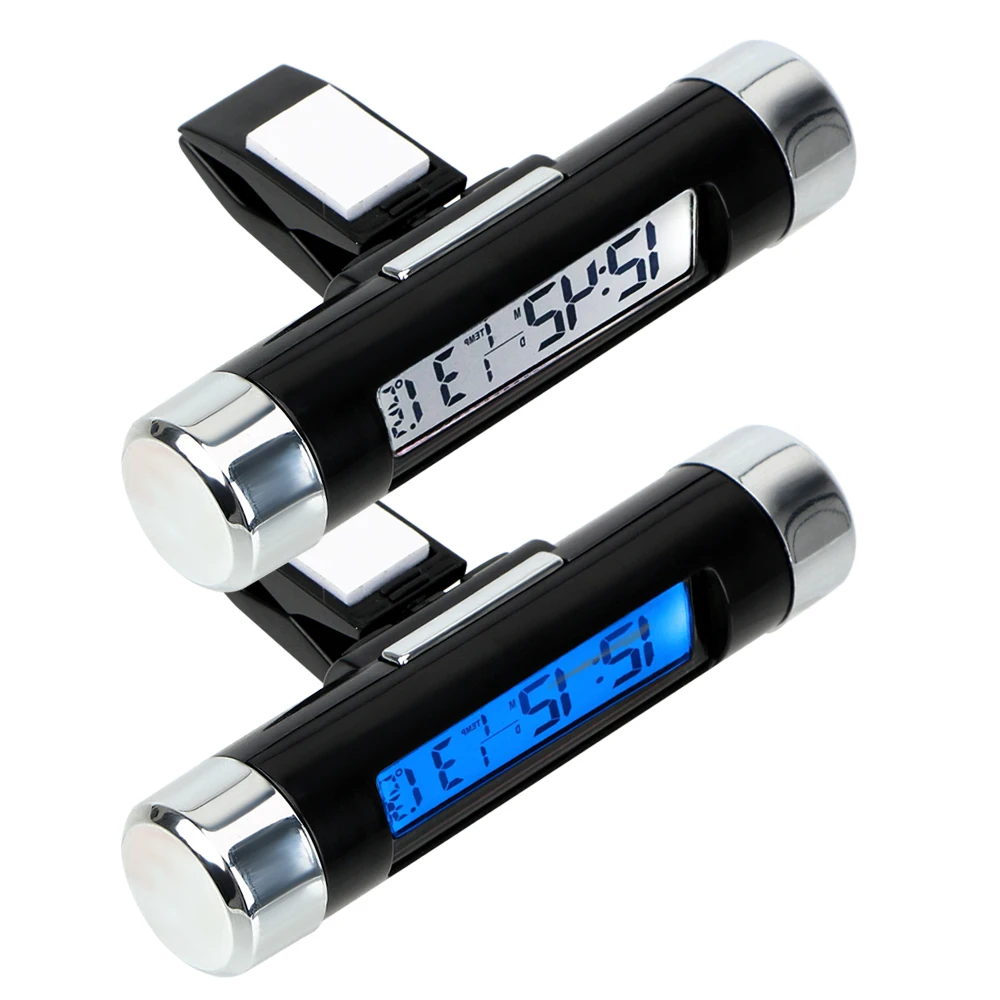 

Digital Blue back light 3 in 1 Car Auto Thermometer Automotive Accessories Clock Calendar LCD Display Screen Car Ornaments