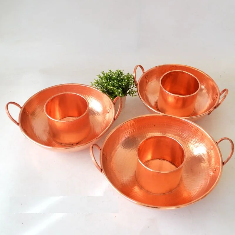 Handmade Pure Copper Hot Pot Thick Pot Two Flavor Restaurant Kitchenin