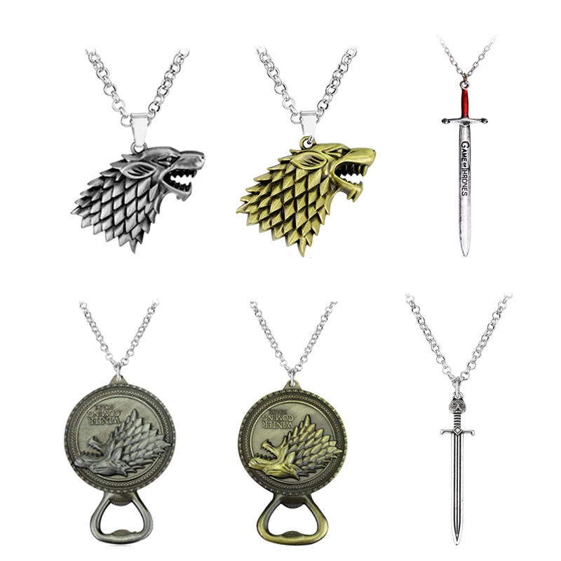 

Game Of Thrones Sword Vintage Antique Silver Letter Opener Sword Craft Song Of Ice And Fire Pendant Movie Jewelry Wholesale