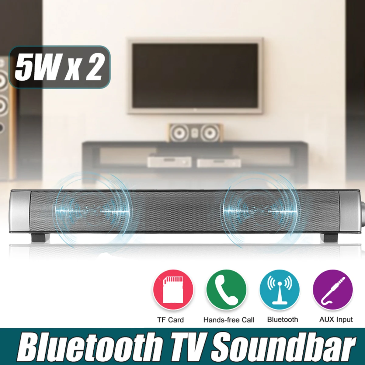 Home Theater 10W bluetooth Soundbar TV AUX bluetooth Soundbar Speakers
