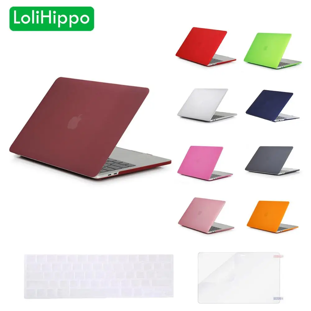 LoliHippo матовый защитный футляр для ноутбука Apple MacBook Новый Air Pro 11 12 13 3 15 4 дюймов retina