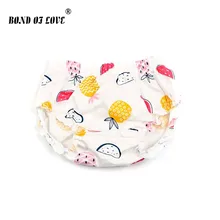 Calcinha de algodão com estampa de abacaxi, roupa infantil para bebês, meninas, meninos, fraldas, capa