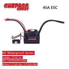 SURPASSHOBBY KK Waterproof 45A ESC Electric Speed Controller for RC 1/10 1/12 RC Car 3650 3660 Brushless Motor SURPASSHOBBY KK Waterproof 45A ESC Electric Speed Controller for RC 1/10 1/12 RC Car 3650 3660 Brushless Motor