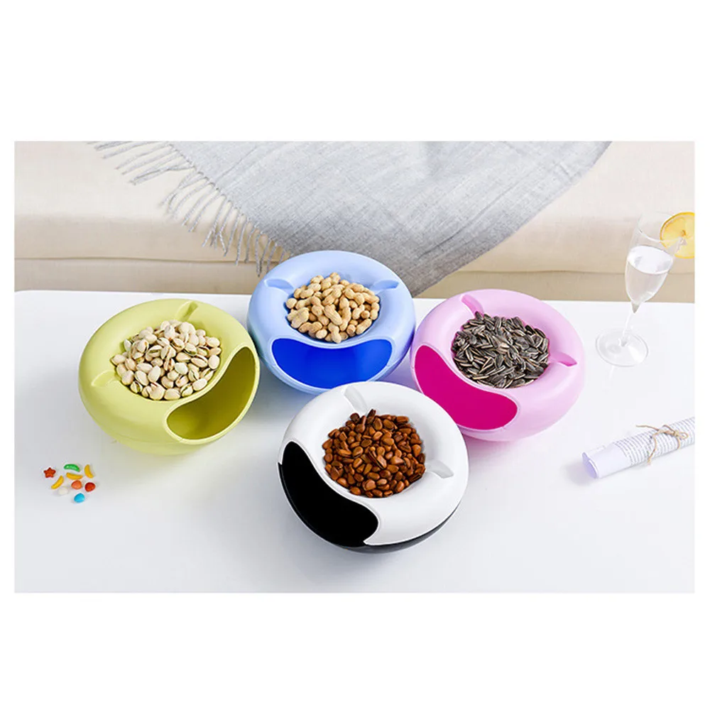 Creative Shape Lazy Snack Bowl Perfect For Layers Seeds Nuts And Dry Fruits Storage Box With Phone Holder For TV#20