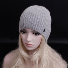 Новейшая мода, элегантная кашемировая шапка, буквы, шапочки горрос, женская зимняя шапка, вязаная шапка, одноцветная шерстяная шапка, Повседневная шапка