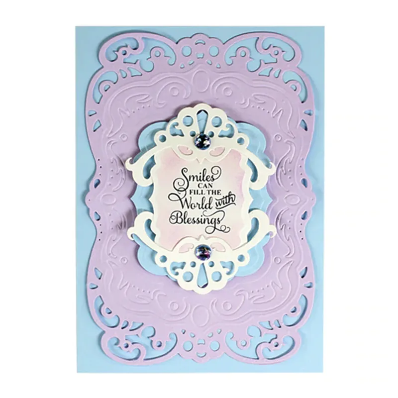 

YaMinSanNiO Floral Frame Metal Cutting Dies New 2019 for Card Making Background Die Cuts Embossing New Craft Decoration