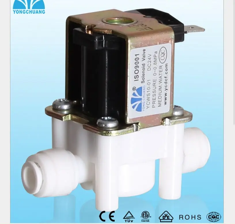 Нормально закрытые высокого давления N/C DC 12 V 2 Way 1/4 дюймов хлыст RO машина питьевой фонтаны воды электромагнитный клапан