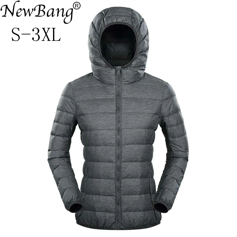 NewBang Ultra Light Down Jacket Women Duck Down Jacket Hooded Feather