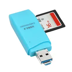 MINI-USB 2,0 + OTG Micro SD/SDXC TF Card Reader адаптер U диска A7 #720