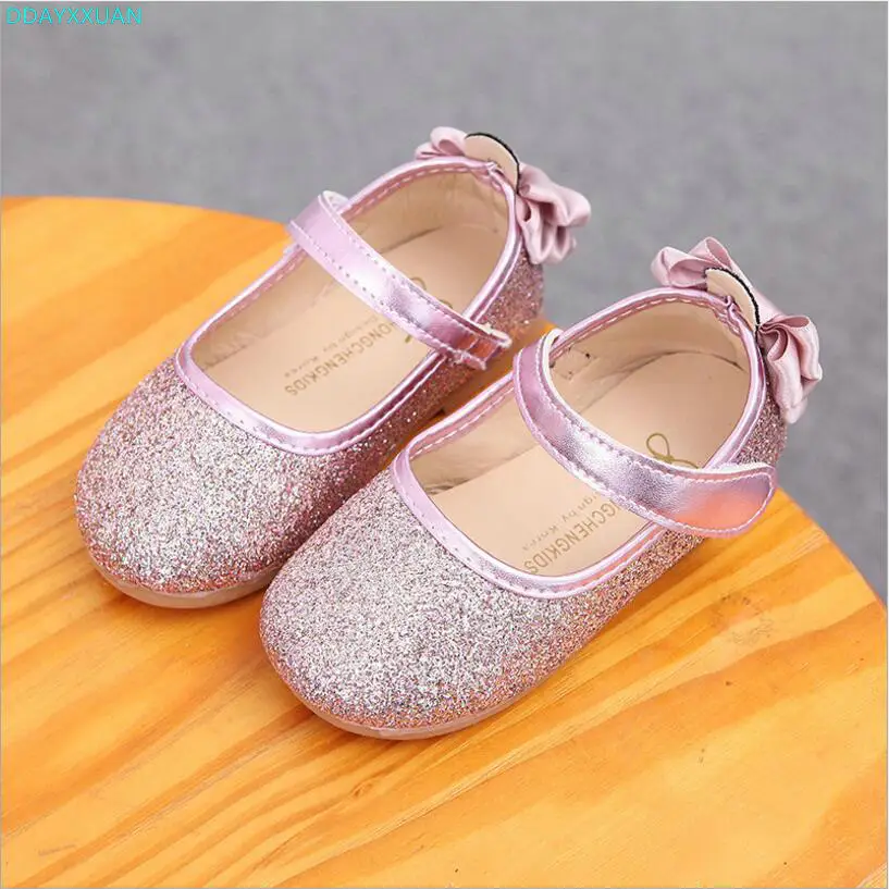 

Girls Shoes New Autumn Fashion Girls Party Shoes butterfly Pretty Princess Children Shoes Baby Girls Leather Shoe