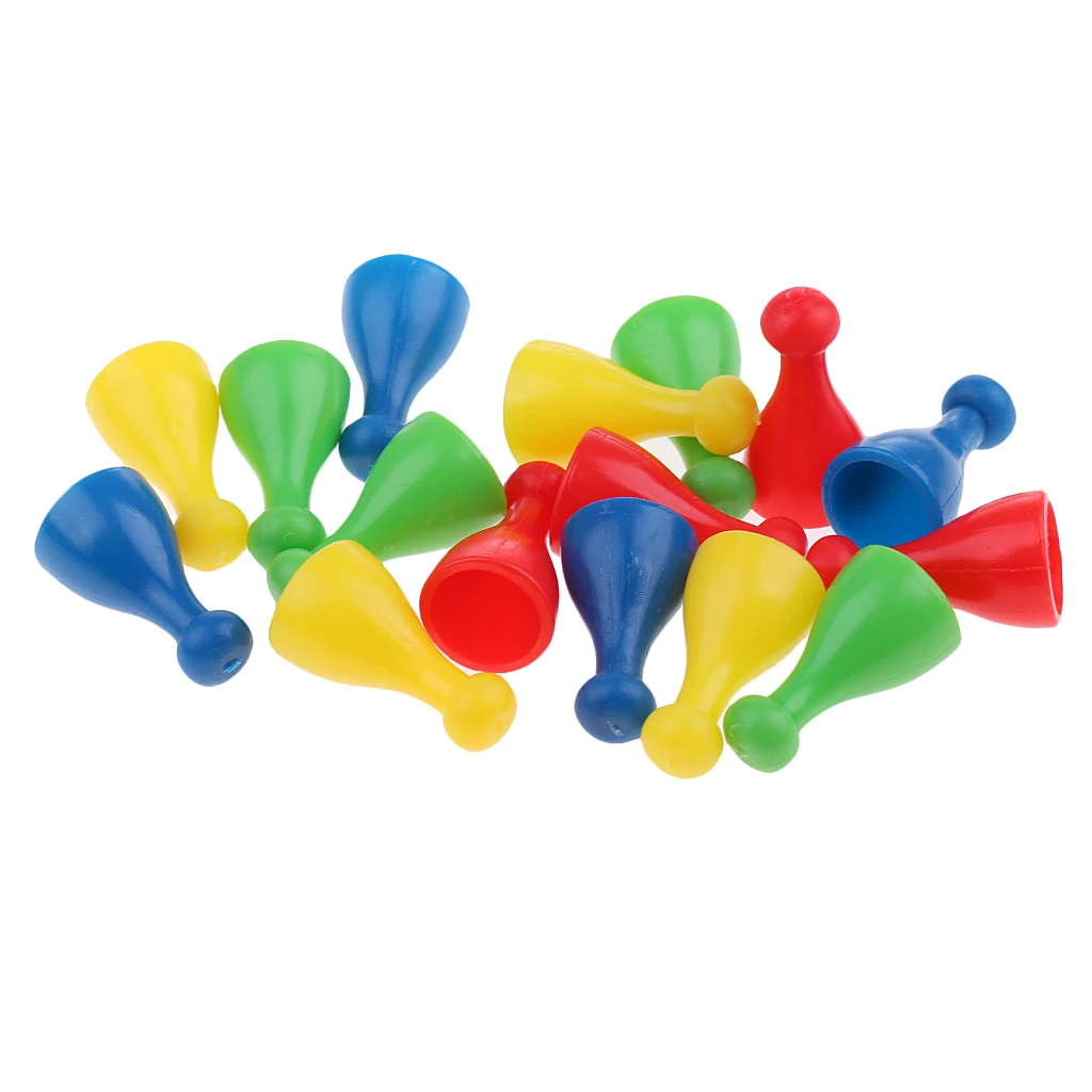 

MagiDeal Hot Sale 16Pcs Plastic Chess Pawn Pieces Table Board Card Game Halma Parts Accs Party Gag Toys