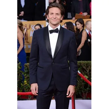 

Man Suit Tuxedos for Wedding Prom (Jaclet+Pants) Navy Blue Custom Made Suits Men 2020 High Quality Men Suit Groom Groomsmen Suit