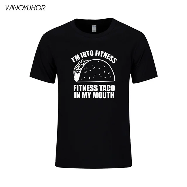 Mens Fitness Taco Funny T Shirt Humorous Gym Graphic Novelty Sarcastic Tee Guys
