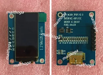 

IPS 1.3 inch 7P/13P SPI White OLED Screen (Board/No Board) SH1107 Drive IC 64*128 IIC Interface 3.3V