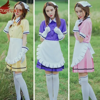 

Costumebuy Female Princess Dress Halloween Victorian Gothic Lolita Dress Cosplay Costume Waiter Lady Maid Layered Dress Game