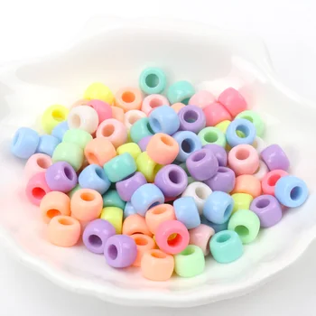 

Spring Color Big hole Round Acrylic Beads For Jewelry Making Diy Wholesale 8mm 50pcs