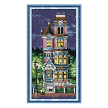 

Joy Sunday cross stitch kits quiet night DMC14CT11CT cotton fabric livingroom baby room bedroom painting factory wholesalerect
