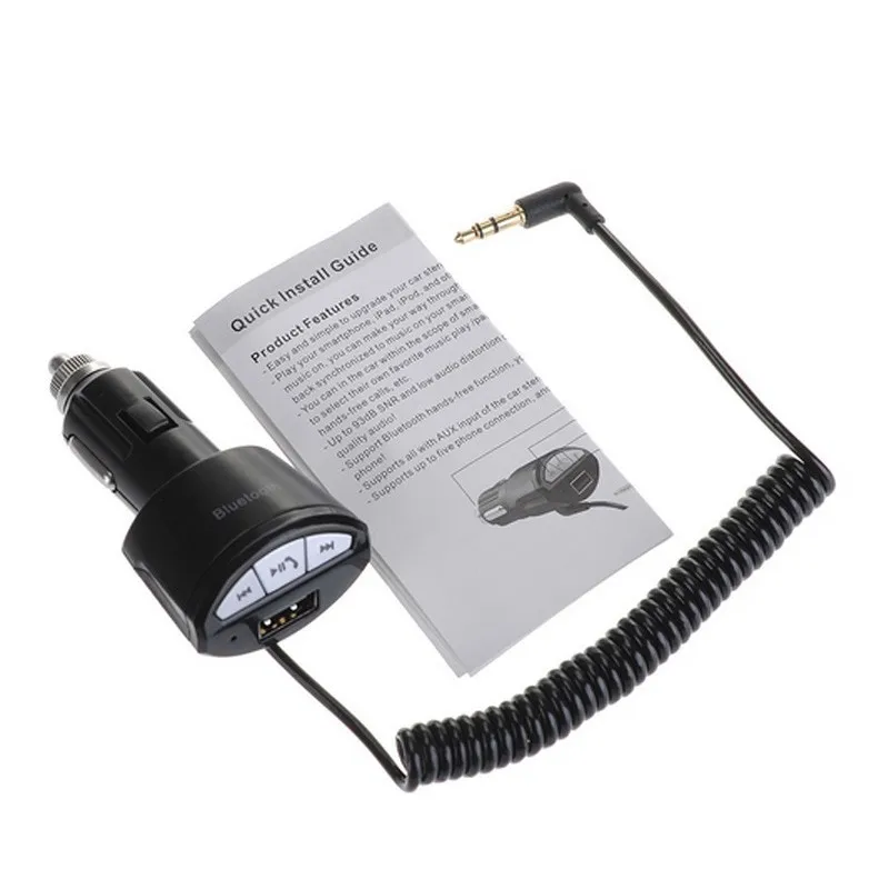 Прикуриватель с линией автомобиля bluetooth, USB зарядка HIFI автомобильный музыкальный адаптер bluetooth ME3L