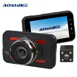 AOSHIKE 3 дюймов A8 сенсорный экран HD 1080 P Автомобильный регистрирующее устройство на зеркале заднего вида 720 P по одной записи Дисплей