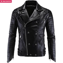 Дропшиппинг брендовая одежда крутые Модные Вечерние кожаные мотоциклетные куртки высокого качества кожаные пальто размера плюс M-5XL