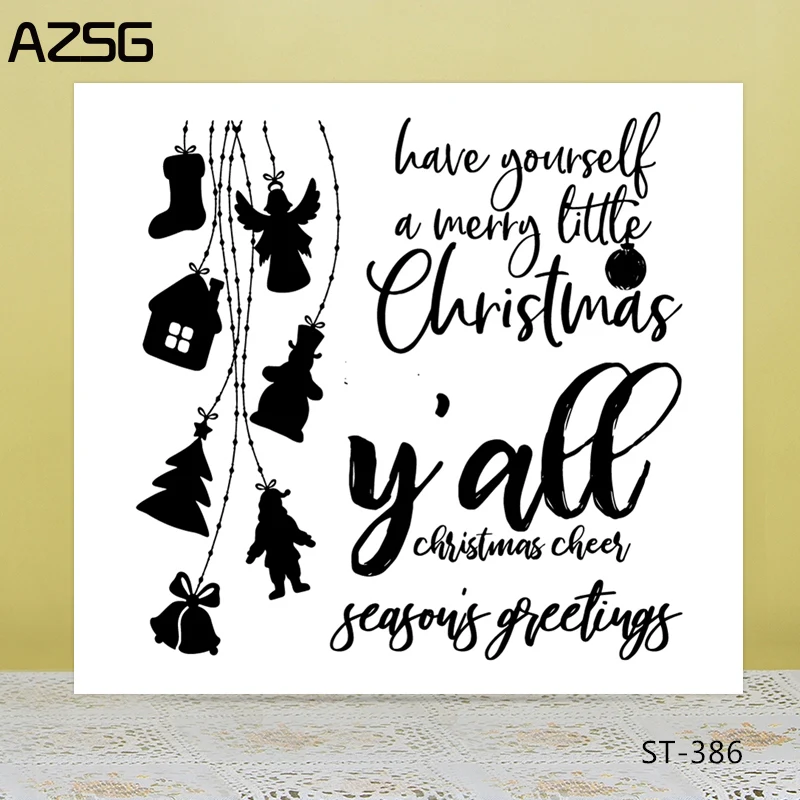 

AZSG Christmas Gift Bell Socks Clear Stamps/Seal For DIY Scrapbooking/Card Making/Album Decorative Silicone Stamp Crafts