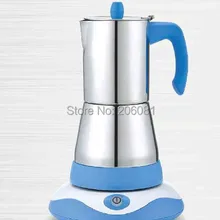 Розовый нержавеющая сталь 4 чашки Эспрессо Электрический moka кофе горшок с окошком видения и элегантный дизайн, прямой manuafacture