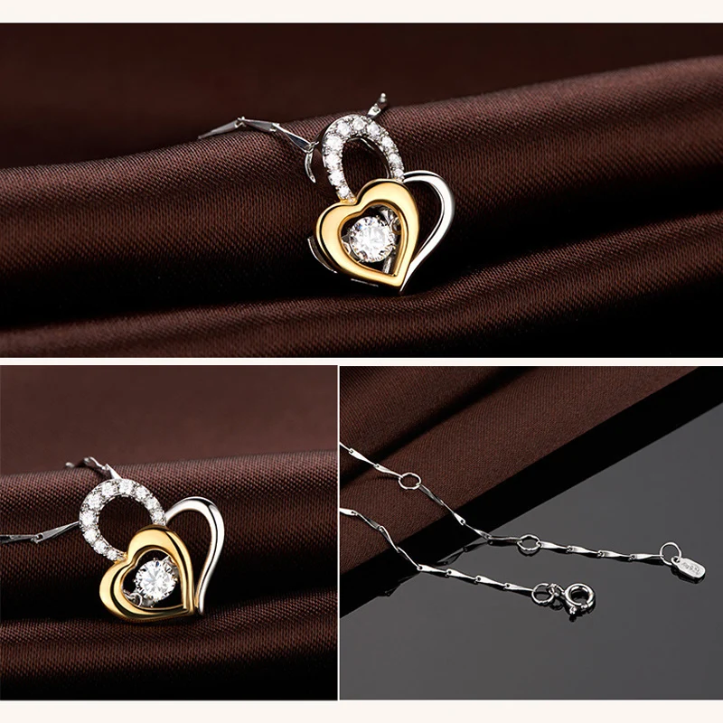 sterling silver heart necklace for women (7)