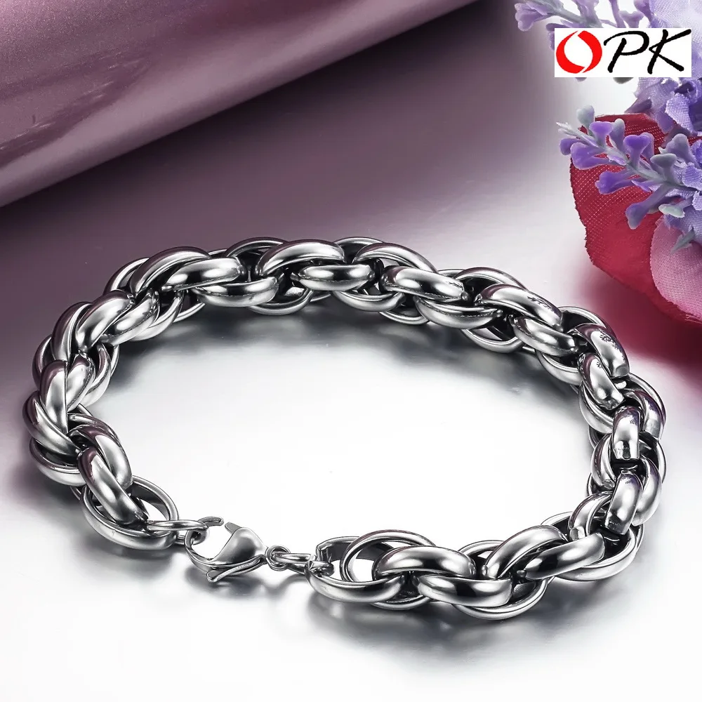 Titanium Steel link Chain Bracelet, Fashion Cable Bracelet. 4
