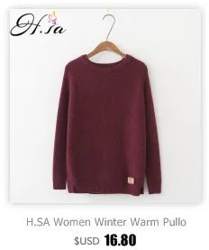 H.SA Winter Warm Sweaters and Twisted Pullovers Women Casual Short Feminino Knitted Sweater Jumpers Cheap Sweaters China sueter