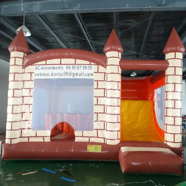  US $880.00  Good quality inflatable trampoline bouncer castles with inflatable slide for kids free blower