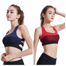 Женский бюстгальтер для фитнеса пуш-ап высокоэластичный Защитный Бюстгальтер кроссовер Спортивная дышащая утолщенная нательная одежда для йоги