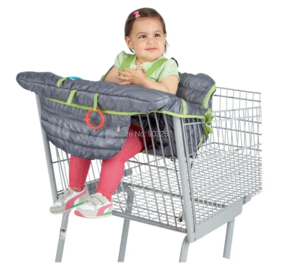 Водонепроницаемый Материал 2-в-1 стеганые Детские качество корзина крышка и детский стульчик крышка супермаркет Коляска Подушка