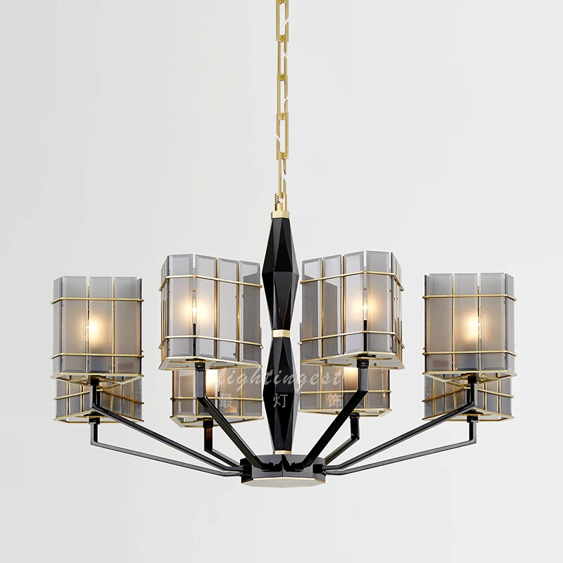 

modern luxury smokey grey pendant lamps Living Room Restaurant Candle Iron gorgeous chandeliers and pendants for room dining