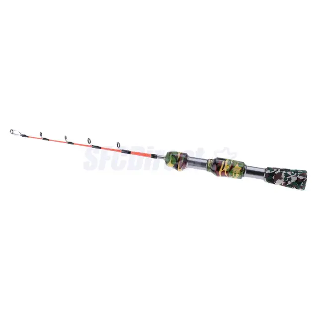 Camouflage Fishing Rod 44cm / 75cm 2 Sections Detachable Pocket Winter