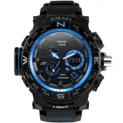 2018 Новый Для мужчин часы Для мужчин спортивные часы Smael SMAEL бренд часы светодиодный цифровой Wristwach Многофункциональный Для мужчин часы S шок