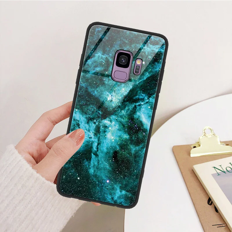 Роскошные закаленное Стекло для samsung Galaxy Note 9 8 A50 S8 S9 S10 плюс S10e M10 M20 J5 J7 Prime J4 A6s A7 A8 A6 плюс ТПУ чехол
