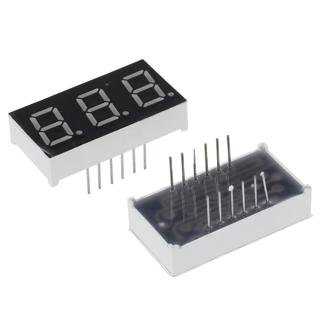 

5 pcs Common Cathode 12 Pin 3 Bit 7 Segment 0.4" Red LED Display Digital Tube