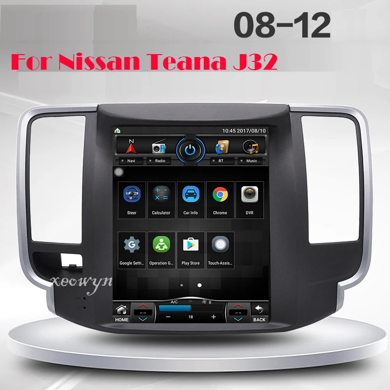 Pantalla Vertical Tesla estilo Quad core Android 1024*600 navegación GPS para coche de 9,7 pulgadas para Nissan teana Nissan J32 2008 -2012
