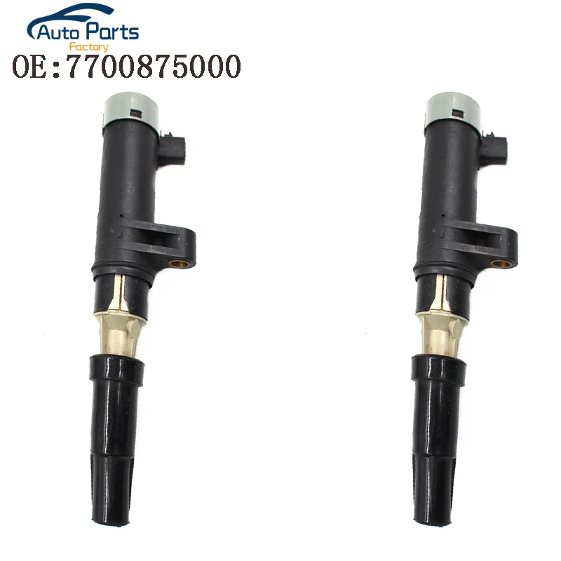 

2 PCS Ignition Coil For Renault Megane Scenic Clio Espace Kangoo Trafic Grand Modus Opel Vivaro Vauxhall 7700875000 8200405098