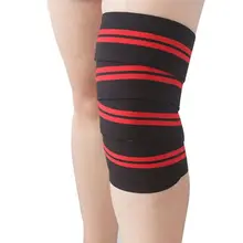 Тяжелая атлетика эластичный бинт ноги Поддержка для колена обучение нога Поддержка обертывания Бретели для нижнего белья