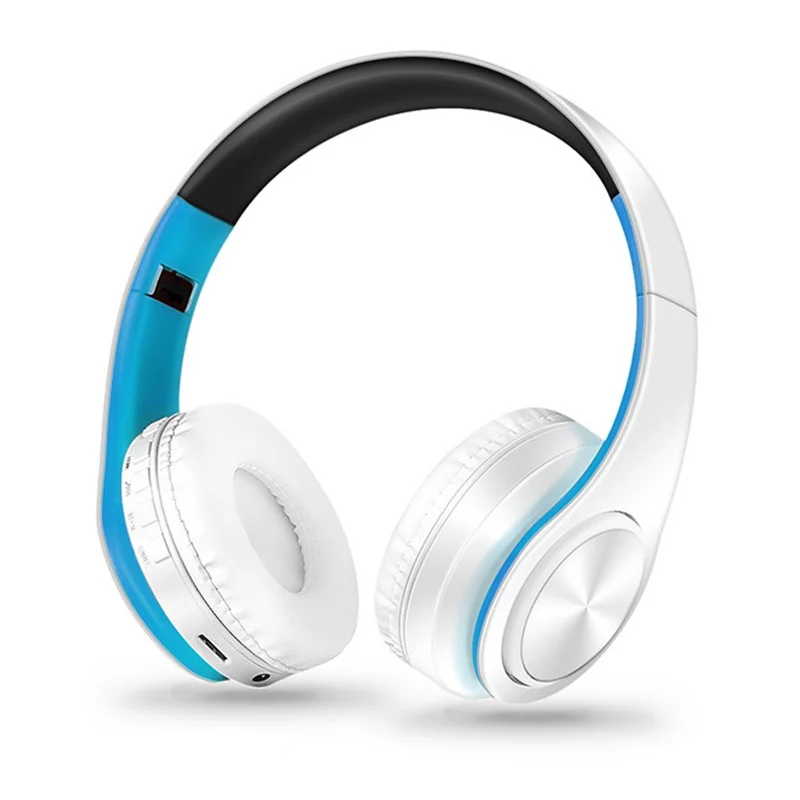 Красочные стерео аудио Mp3 Bluetooth гарнитура складная Беспроводной наушники Поддержка SD карт с микрофоном