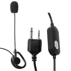 2 Pin гарнитура наушники G Форма Наушники с PTT микрофон для Midland 2-Way радио