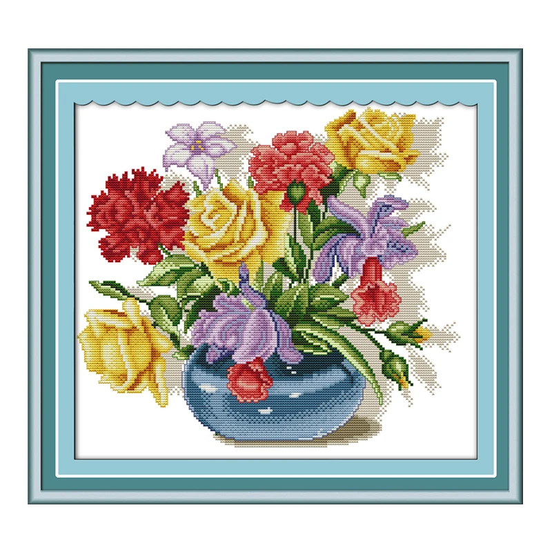 Joy Sunday cross stitch kits Legends rose DMC14CT11CT cotton fabric