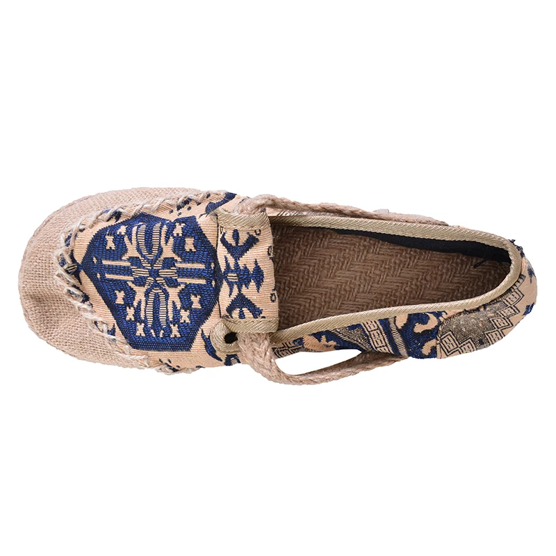 Folk Personnalisé Taille Printemps Xwd5279 Grand Chaussures Beijing red Femmes Style Hee Simples Blue 35 Femme Culturel 40 Wnx1XqUnw
