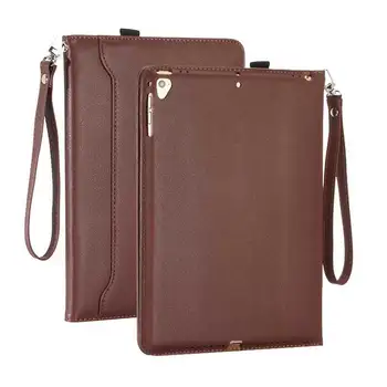 

Strap Handheld Leather Case for iPad 2 3 4 Business Foldable Stand Wallet Card Smart Cover for Apple iPad4 iPad3 iPad2 9.7 inch