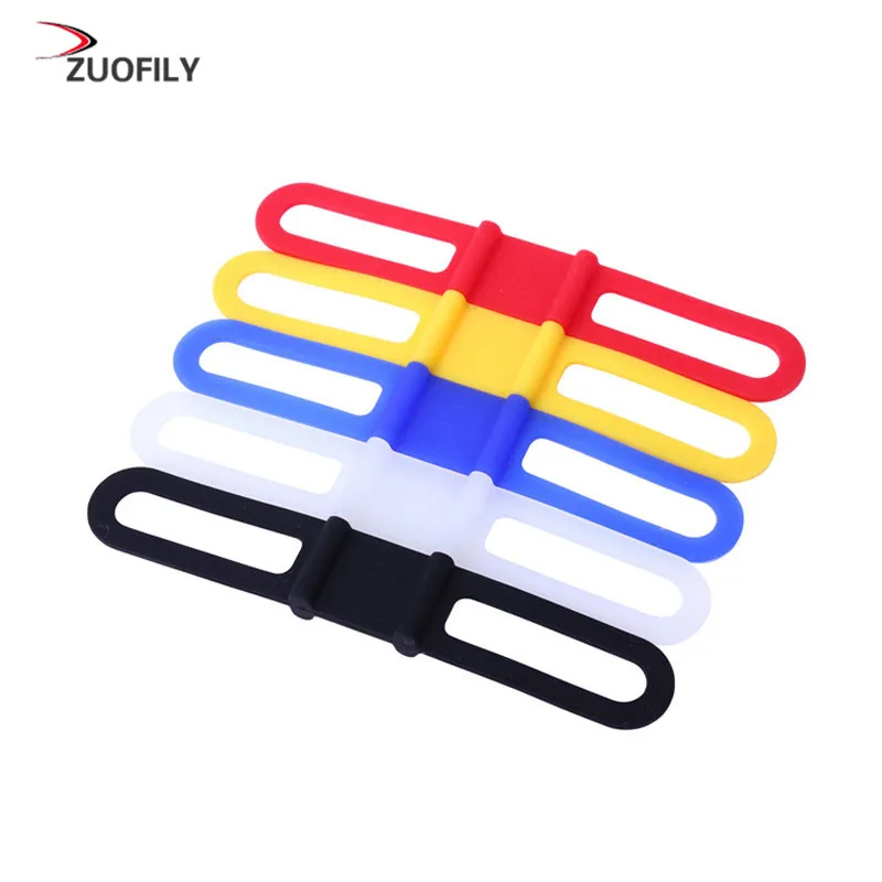 

Bicycle Handlebar Silicone Elastic Belt Bike Silicon Strap Bandage Torch Bands Flashlight Clip Bicycle Light Torch Holder